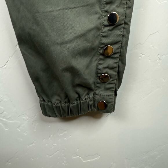 Veronica Beard Tedi Tapered High Rise Army Green Paper Bag Pants Twill 6 / 28 - Picture 8 of 12
